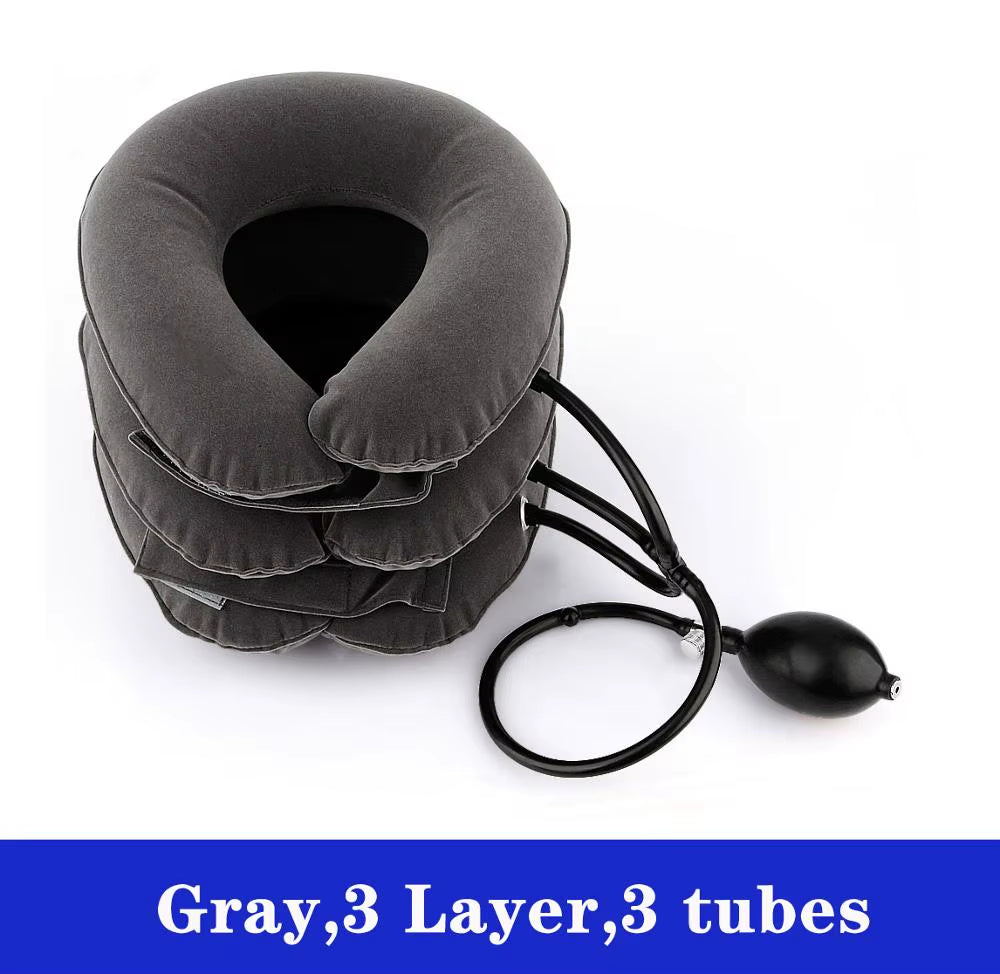Neck Massager Cervical Support Pillow Air Pump Inflatable Collar Stretcher Brace 3 Layer Pain Relief Neck Ontlaster Traction