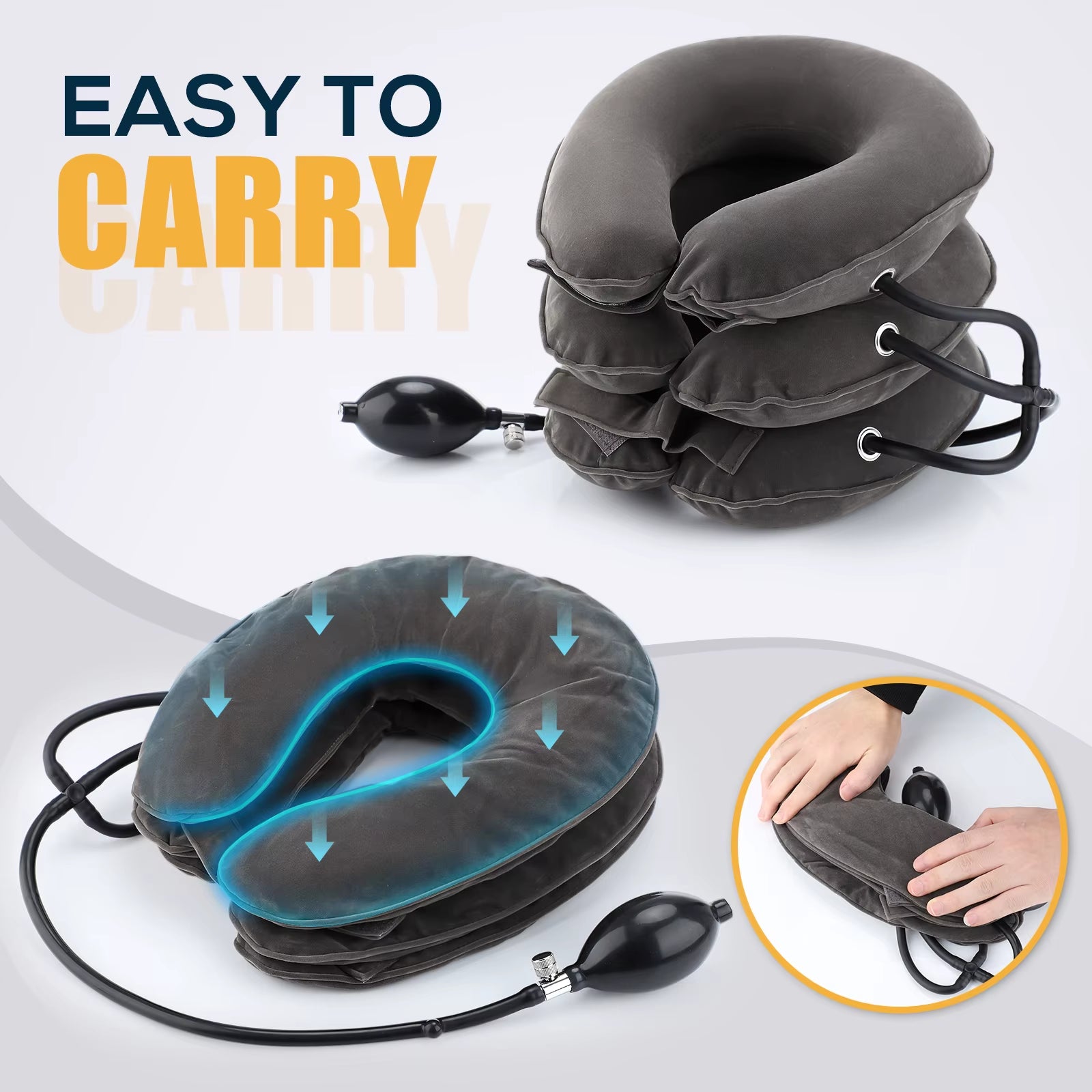 Neck Massager Cervical Support Pillow Air Pump Inflatable Collar Stretcher Brace 3 Layer Pain Relief Neck Ontlaster Traction