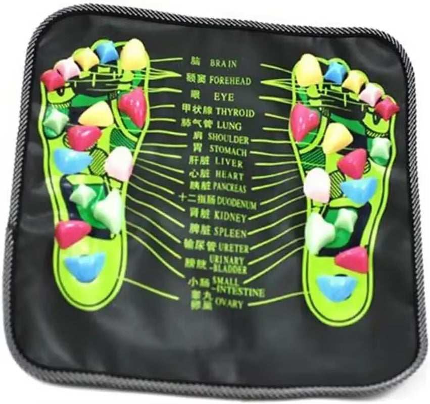 Foot Massage Mat Reflexology Walk Stone Road for Acupressure Foot Massage Acupoint Mat for Long Sitting Elderly Students Office