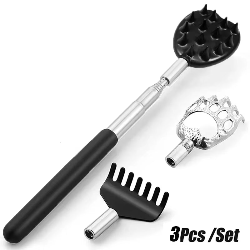 1/3/5PCS Back Scratcher Telescopic Scratching Massage Tool Back Scratcher Scraper Extendable Telescoping Itch Massage Relaxation