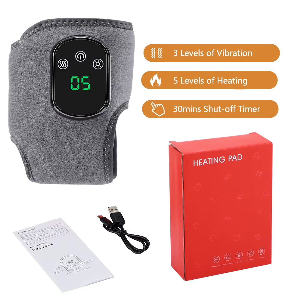 Electric Heat and Vibration Ankle Massager Infrared Hot Compress Therapy Ankle Massage Heated Wrap Support Brace Foot Protector