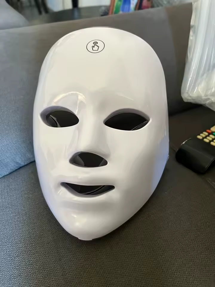 7-Color LED Light Therapy Facial Mask – Rechargeable Skin Rejuvenation Beauty Device with Multiple Modes"