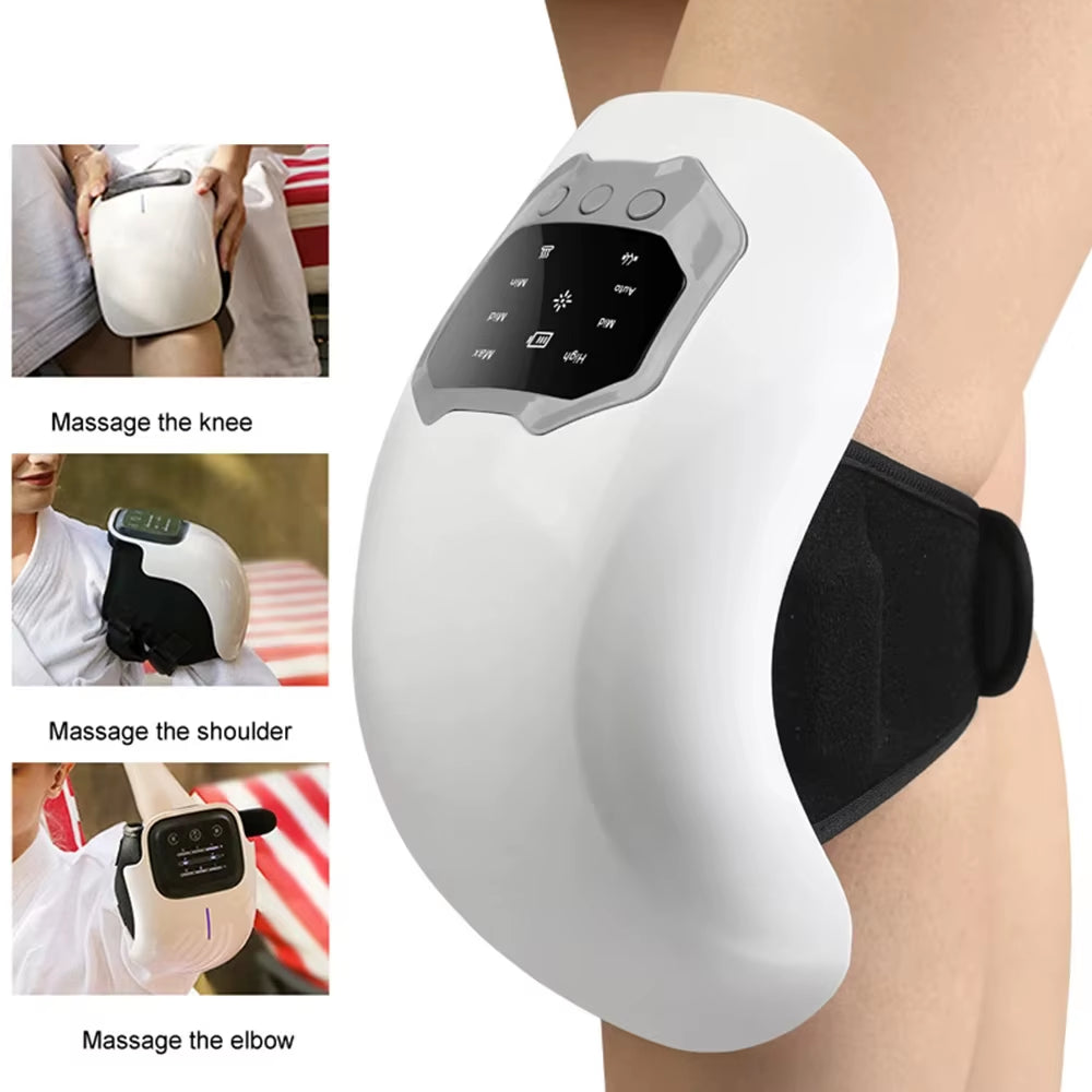 3-In-1 Wireless Knee Massager, Smart Air Pressure & Vibration 3D Kneading for Shoulder Elbow , Portable Design